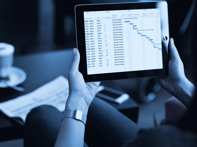 Projektplanung auf dem Tablet